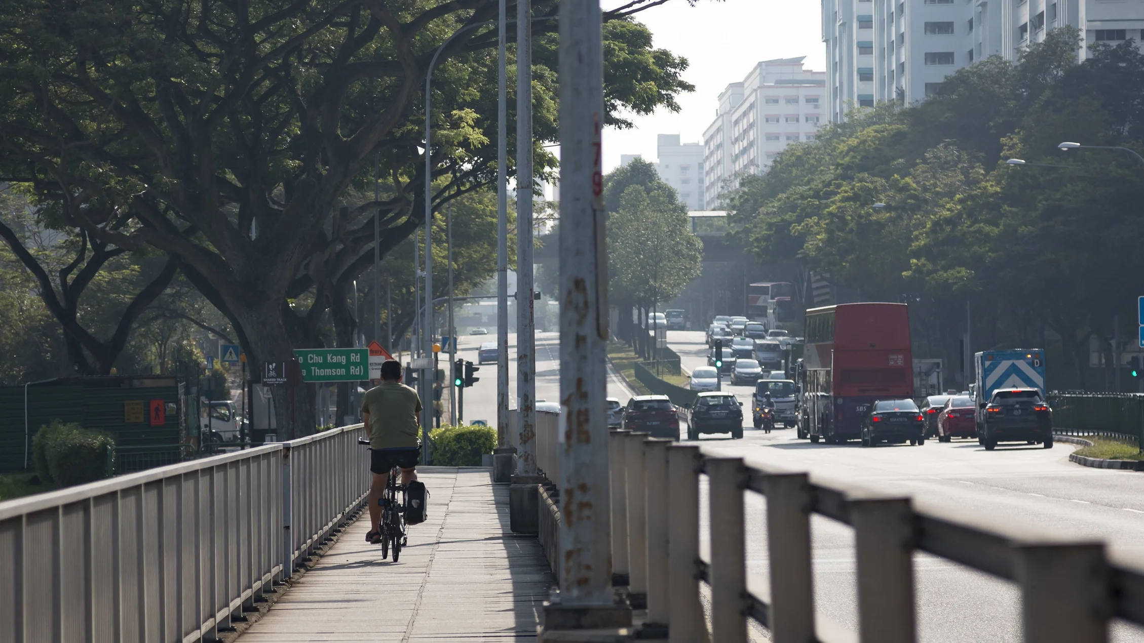 Timothy Soh commutes to work